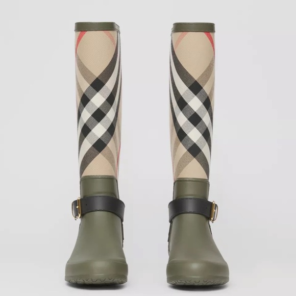 green burberry boots